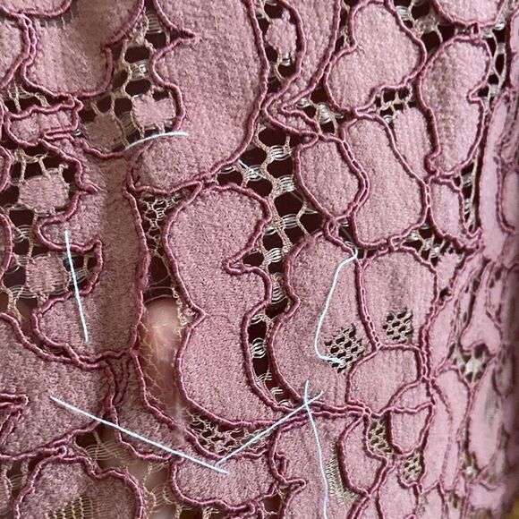 Dainty Jewells Antebellum Dark Mauve Modest Lace Slimming Sheath Midi Dress - Picture 12 of 13